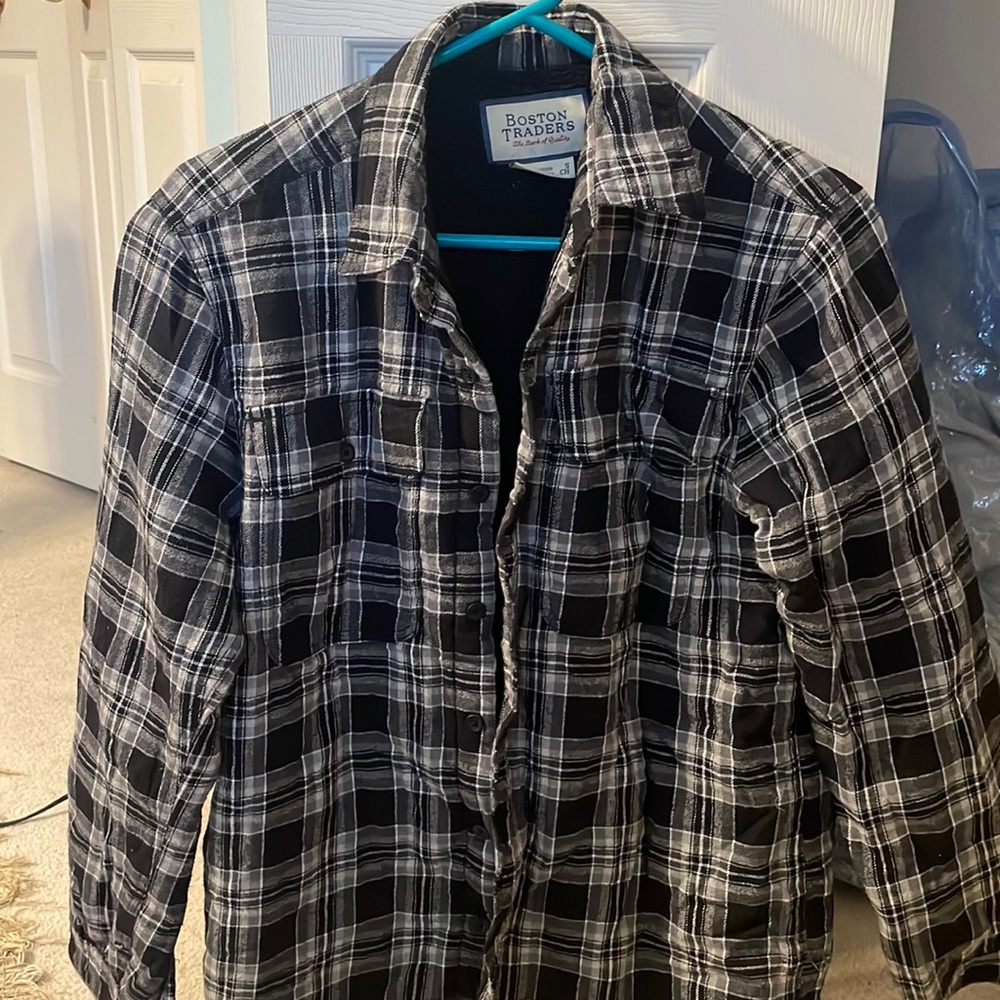 Vintage black Flannel with fleece inside - size small